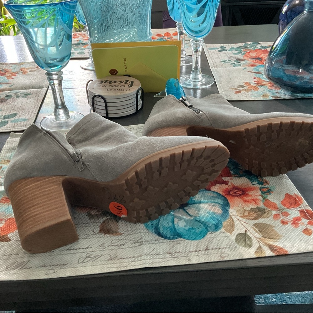 Lucky Brand Suede Heeled Boots - Picture 3 of 5